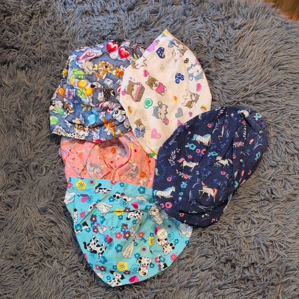 5 Animal Print Scrub Hats
